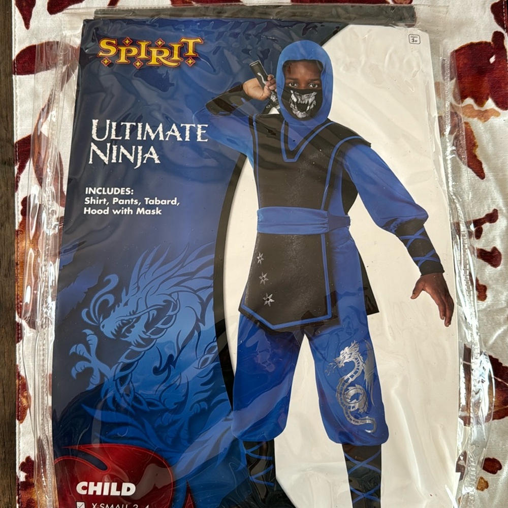 Spirit Ultimate Ninja costume size XS (3-4)